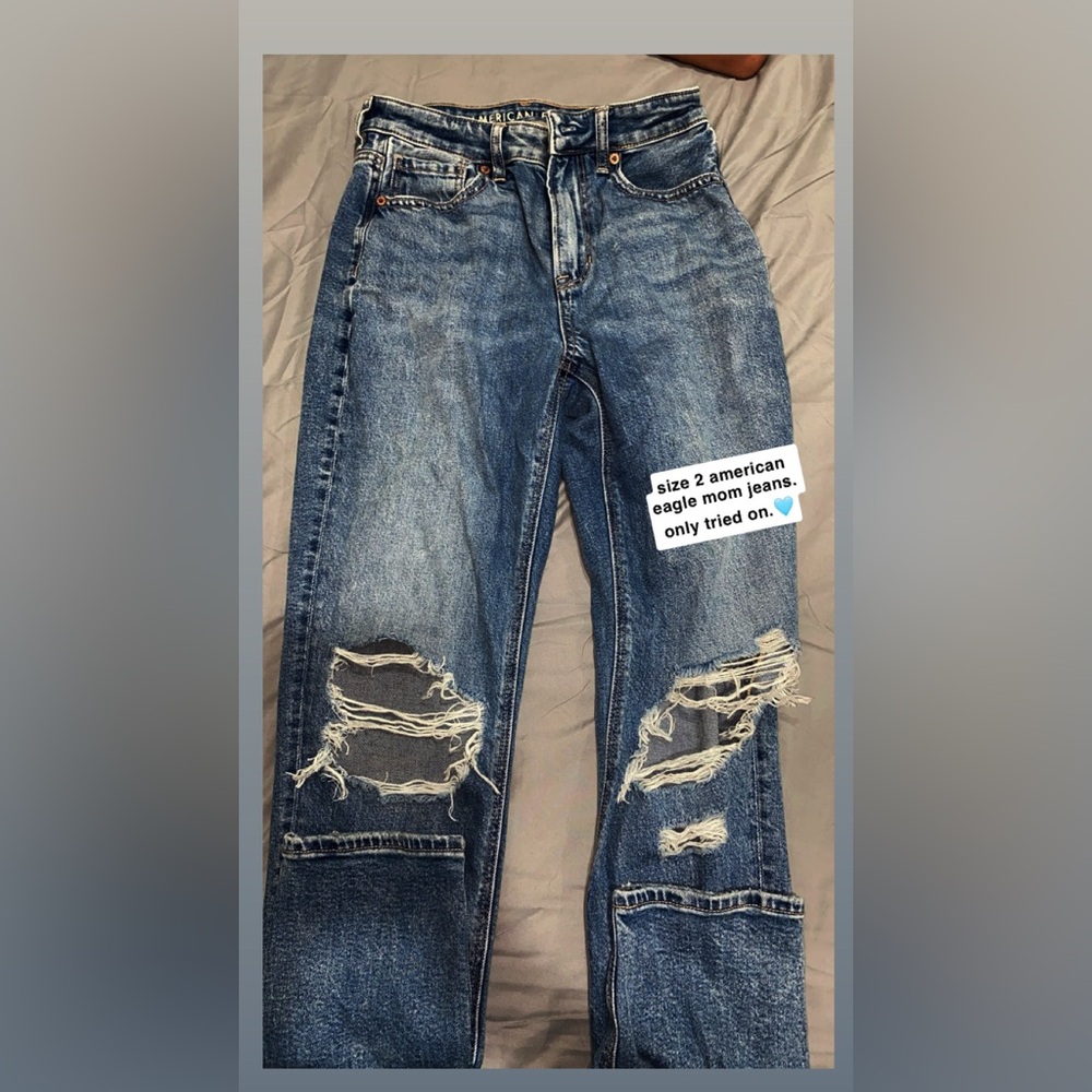 Distressed Blue Jeans